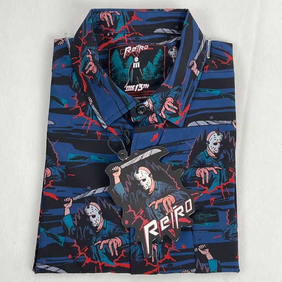 Friday the 13th Button Down Shirt New In Package - Picture 4 of 4